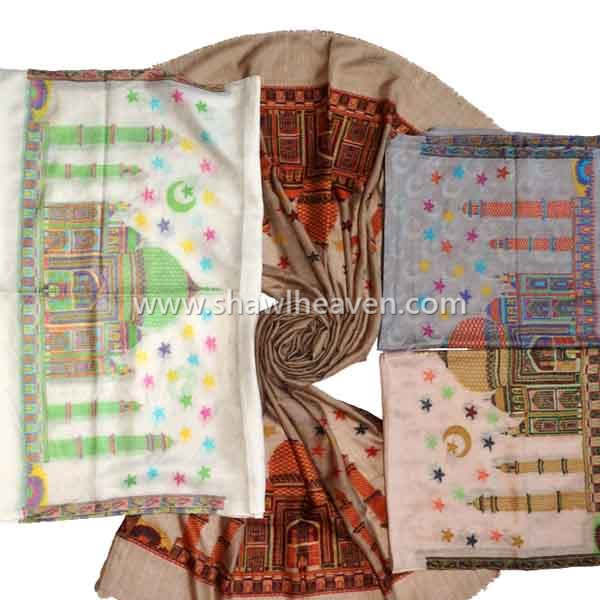 Souvenir taj mahal scarves and shawls